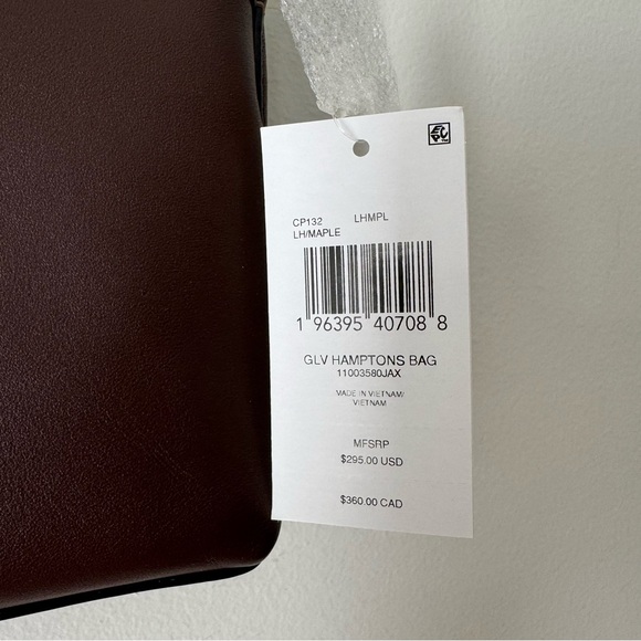 Coach Hamptons Bag Maple Brown Shoulder Bag - Picture 4 of 5